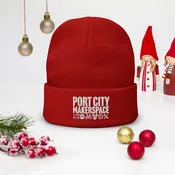 Embroidered Beanie – Red