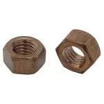 1/2"-13 Finished Hex Full Nuts — Silicon Bronze, Coarse, 100/PKG