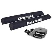 DORSAL Aero Roof Rack Pads with 15 ft Surf Straps - Pack of 4 for Car Surfboard Kayak SUP Long