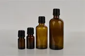 Amber Bottles with Dispensing Cap
