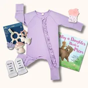 Baby Girl Gift Set – Lavender Bamboo Sleeper set