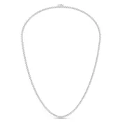 10 CT Lab Grown Diamond Tennis Necklace in 14K White Gold