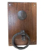 Antique Door Knocker with Board, Natural