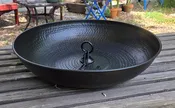 BLACK 16" Aluminum Hammered Dish 3145-BLK