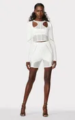 HERVÉ LÉGER X LAW ROACH SEAMED BIKE SHORTS