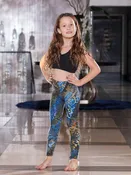Blue Snake Print - Girls' Lifestyle Leggings
