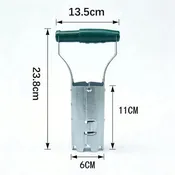 2 In 1 Portable Seedling Transplanter Hand Held Coated Dibber Widger Garden Tool Planting Weeding Soil Loosening Bulb