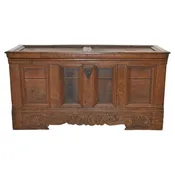 Belgian Oak Trunk with Iron Hardware