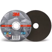 3M TM0187449 3M Silver Depressed Center Grinding Wheel 87449 T27 Quick Change 9" x 1/4" x 5/8-11