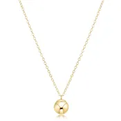16" Necklace Gold - Classic Gold 8mm Charm