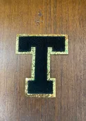 Black Chenille Glitter Letters