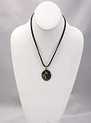 Black Cord Necklace W/ Inspirational Message Footprint Pendant