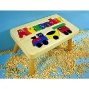 Personalized Name Puzzle Train Stool