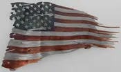15" x 9" Battle Worn Flag
