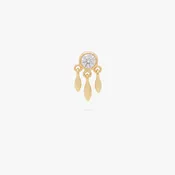 14K Bezel Fringe Flatback