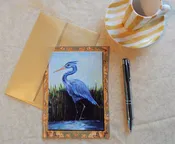 Heron Note Card