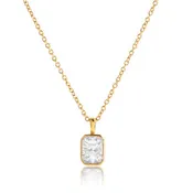 18K Stainless Steel Tarnish Free Square Necklace