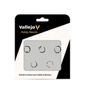 Vallejo Hobby Stencils: Drum Oil Markings (125x125mm)