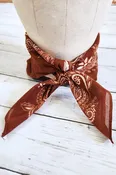 Vintage Pattern Brown Rust Bandana
