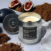 Brown Sugar & Fig Candle | Rustic Tin | Wood Wick