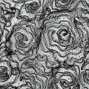 3D Fabric Roses Glitter Tulle - Black