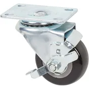 5030 Series 3 Non Marking Polyurethane Top Lock Brake Caster (Black / Gray)