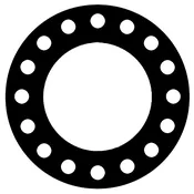 CFF1100.1600.031.150 - 1100 Style Carbon and Graphite with Nitrile Binder Full Face Gasket, 16" Pipe Size, 1/32" Thick, 150#  (Min Qty: 1)