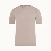 Cotton Sweater Tee Shortsleeve Gray