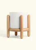 Polar White Classic Planter and Stand Combo