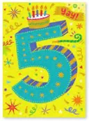 AGE FIVE BIRTHDAY CARD