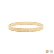 18K Gold PVD Stainless Steel Fluted Bangle Bracelet