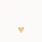 14k Hammered Heart Flat Back Stud