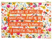 Make It A Beautiful Place To Be Zipper Folder