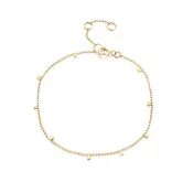 14kt Gold Disc Shimmer Bracelet