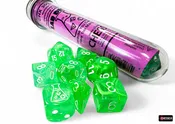 Chessex: Lab Dice:Nebula Gelatinous/white Polyhedral 7-Dice Set