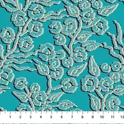 Figo Fabrics - Camouflage by Kathy Doughty - Leopard Blossoms (Blue)