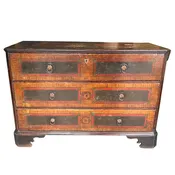 18th C. Continental Faux Painted Chest of Drawers