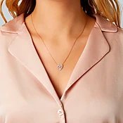0.38 Carat Small Heart Diamond Pendant in White Gold