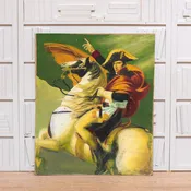 Napoleon Canvas-over-Board Painting, Signed