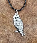 Barn Owl Pewter Pendant