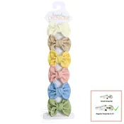 6 PACK - 2" TODDLER ANNE BOW ON SNAP CLIP
