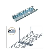 10FT CABLE TRAY, 8 IN W x 2 IN H, ZINC