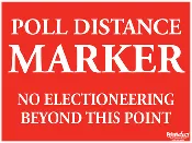 24" x 18" Poll Distance Marker Sign