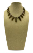 Hand cut, faceted watermelon tourmaline necklace with sterling silver