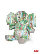 Book Print Elephant Soft Toy