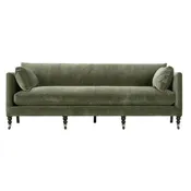 90″ Madeline Sofa – Antiqued Moss Velvet