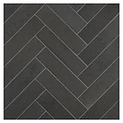 1-1/2" x 6" Herringbone Harmony | Deep Basalt - Ultra Honed | Basalt Mosaic Tile