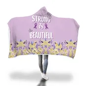 Alzheimer's Awareness Strong is Beautiful Hooded Blanket