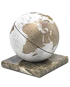 Desk Globe on Marble Base | 8½” White & Gold