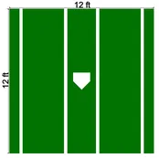 12' x 12' Pro MLB Nylon Synthetic Turf Hitting Mat (Lines & Plate Only)